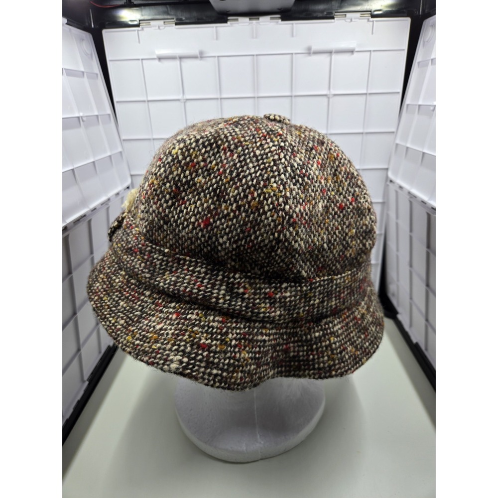 Vtg David Hanna LL Bean Walking Hat Donegal Tweed Wool Irish Heritage Sz Med